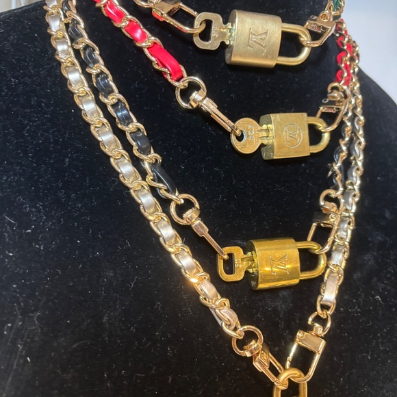 Louis Vuitton Brass Lock & Key Unbranded Necklace # (2) 227, 311, 319, and 209. - Picture 4 of 7